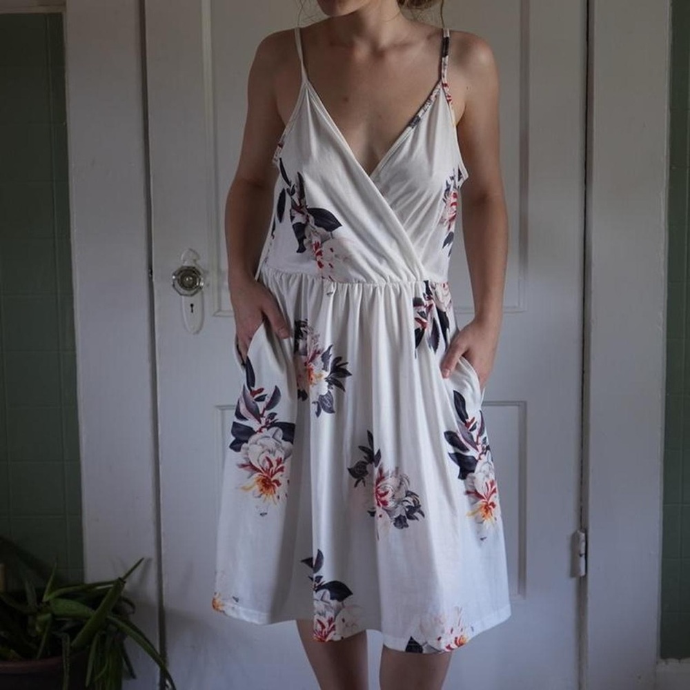White floral dress